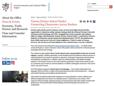 【News】Taiwan Partner School Finder: Connecting Classrooms Across Borders