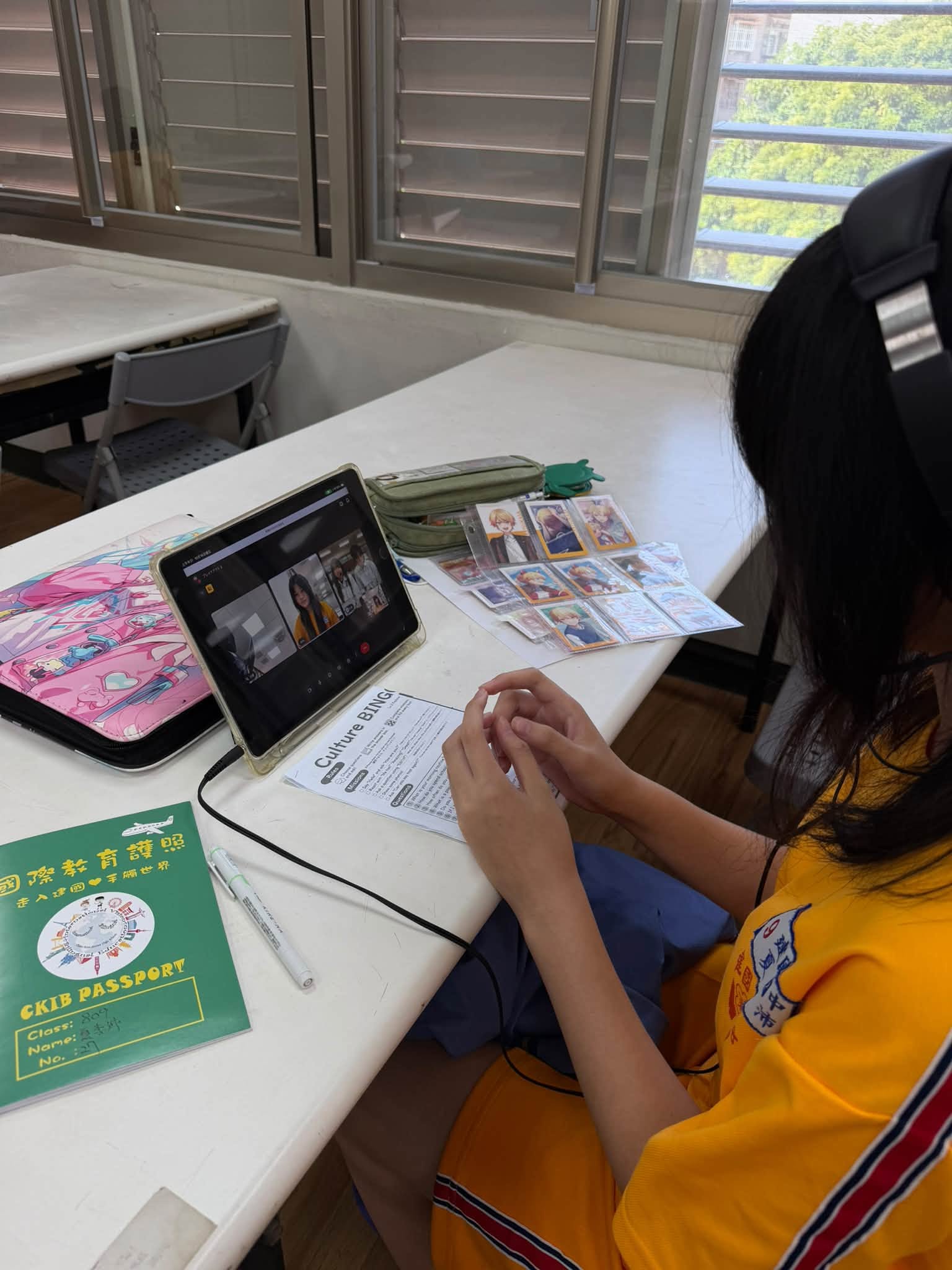 【國際交流】Hello World臺日線上交流：桃園市建國國中讓世界走進教室相關照片（5）
